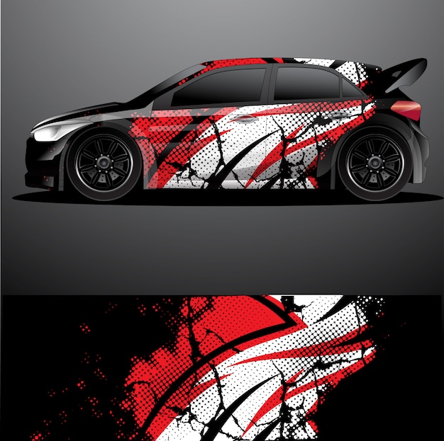 rally auto sticker grafische wrap