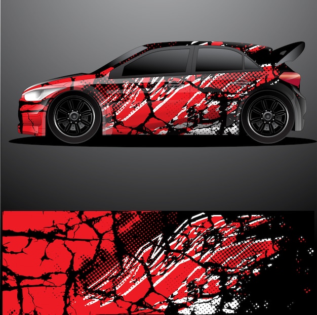 Rally auto sticker grafische wrap