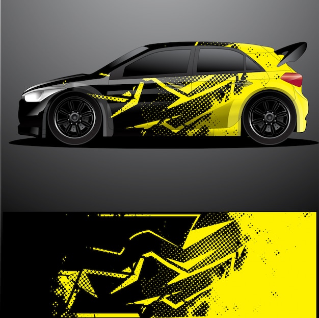 Rally auto sticker grafische wrap