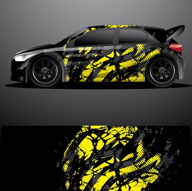 Rally auto sticker grafische wrap