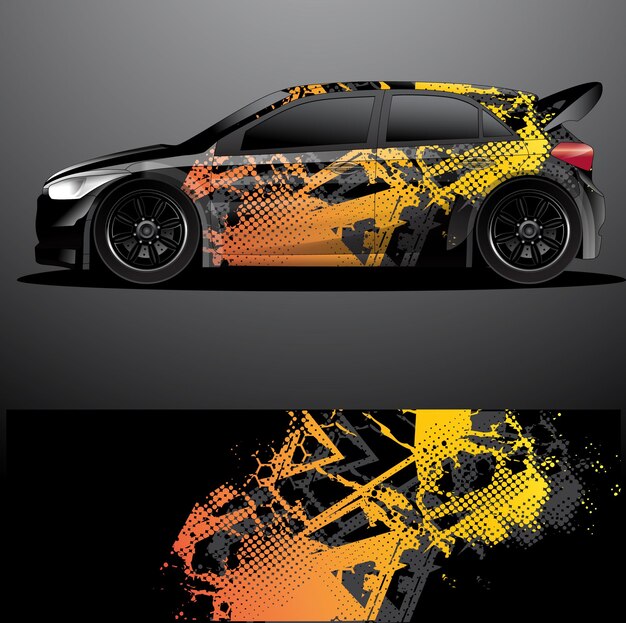 Rally auto sticker grafische wrap