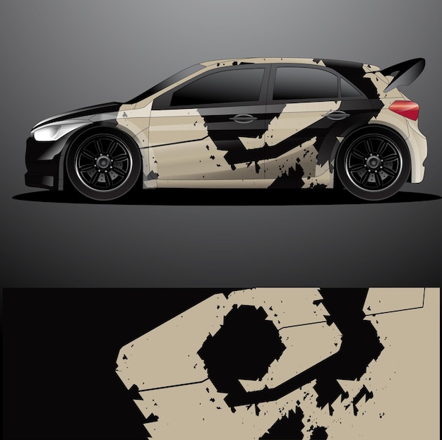 Rally auto sticker grafische wrap