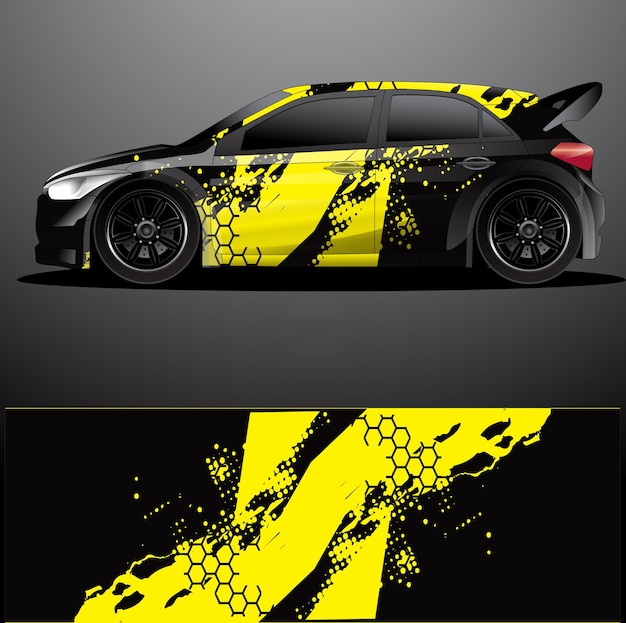 Rally auto sticker grafische wrap