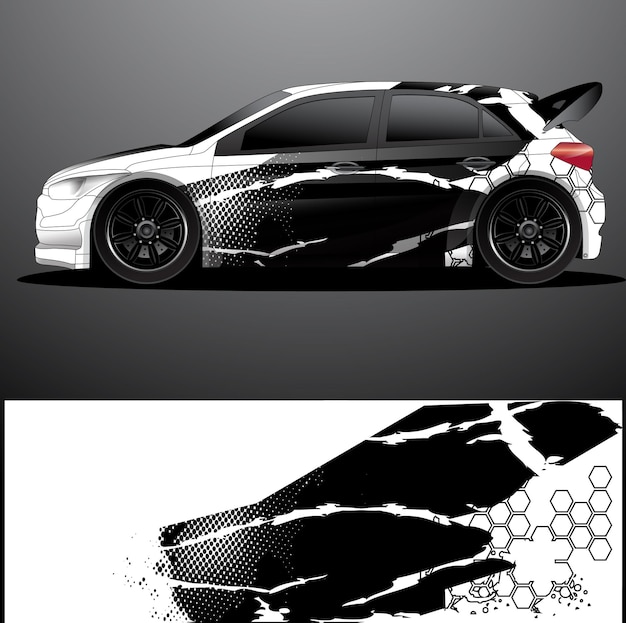 Rally auto sticker grafische wrap