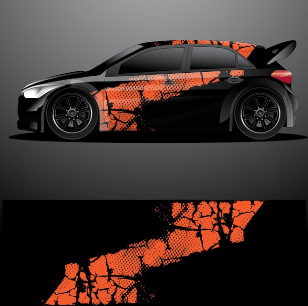 Rally auto sticker grafische wrap