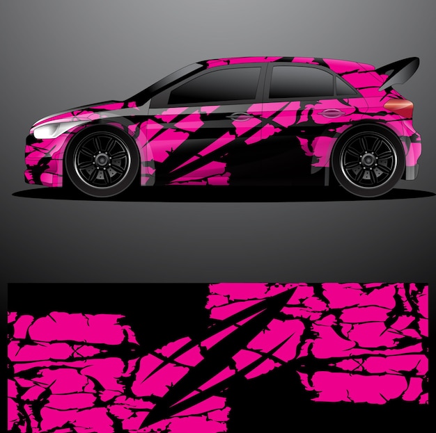 Rally auto sticker grafische wrap