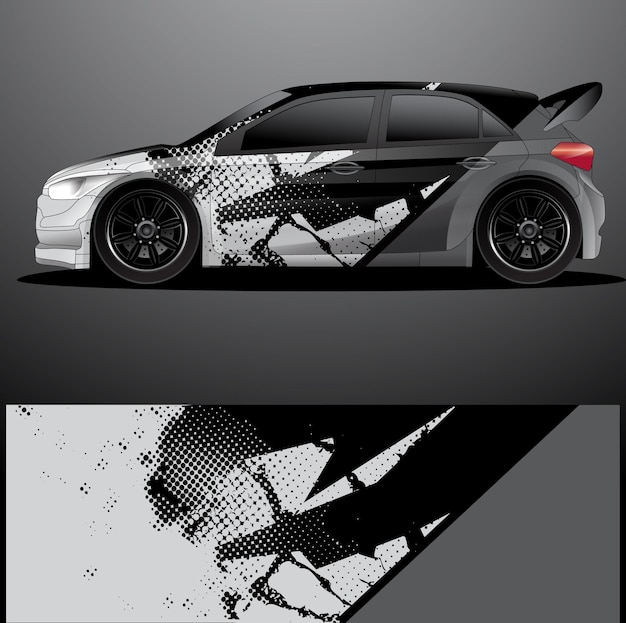 Rally auto sticker grafische wrap