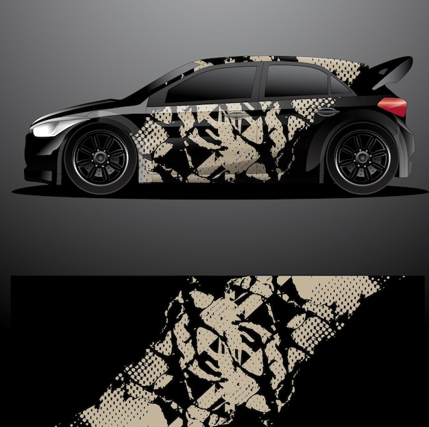 Rally auto sticker grafische wrap