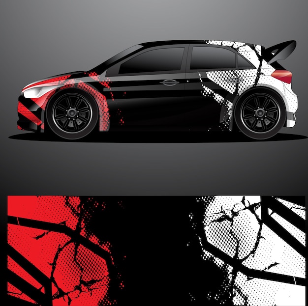 Rally auto sticker grafische wrap