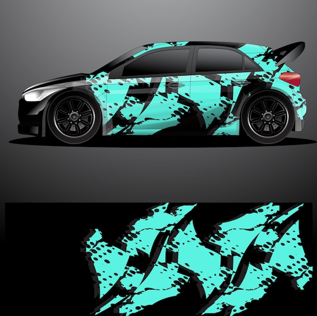 Rally auto sticker grafische wrap