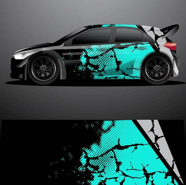 Rally auto sticker grafische wrap