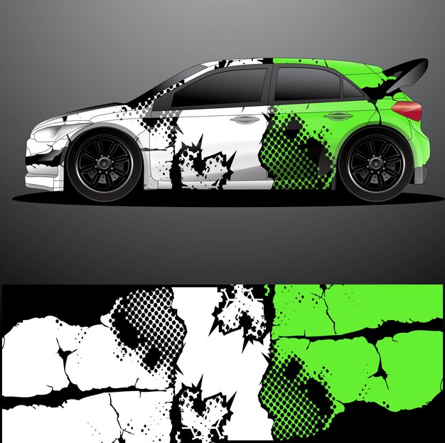 Rally auto sticker grafische wrap