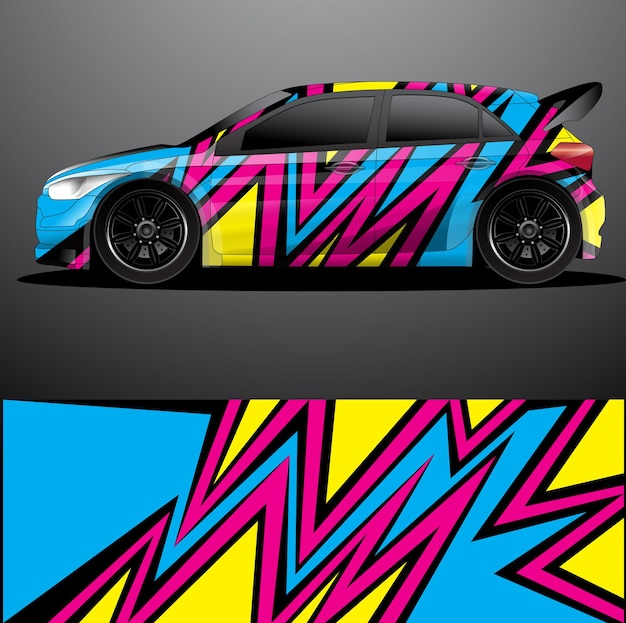 Rally auto sticker grafische wrap