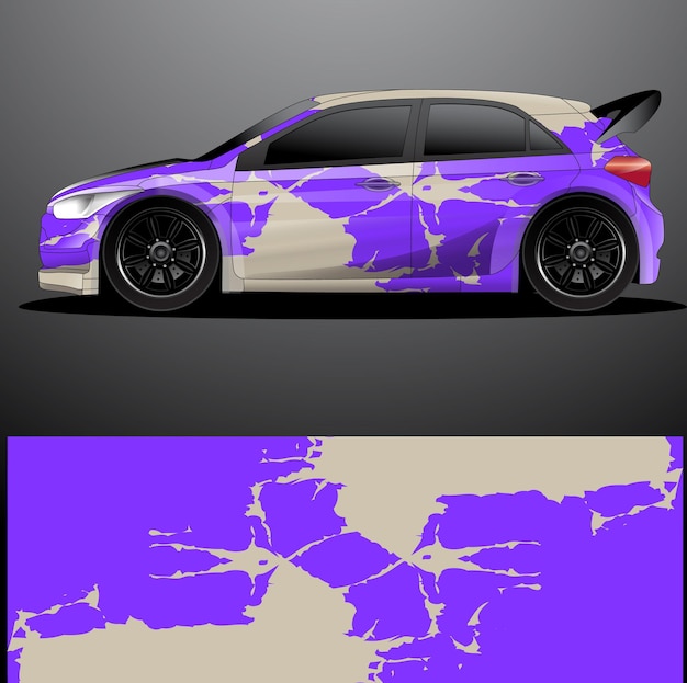 Rally auto sticker grafische wrap