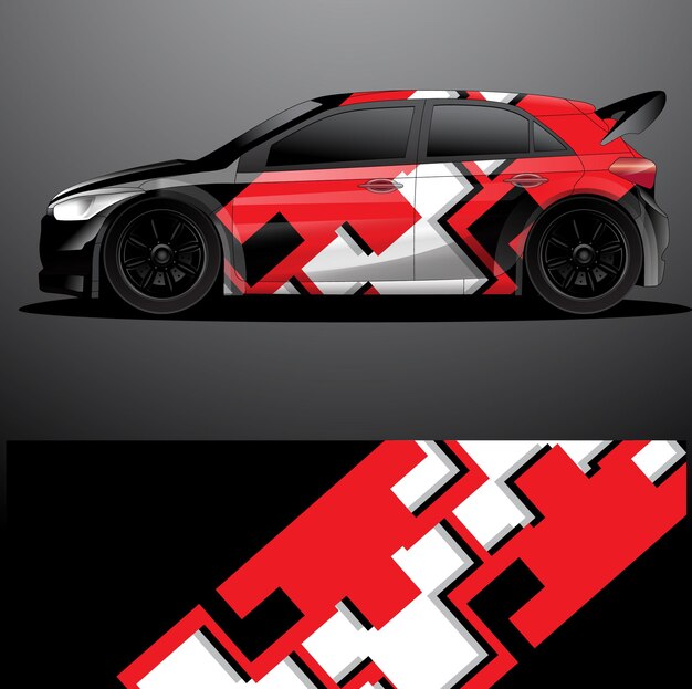 Rally auto sticker grafische wrap