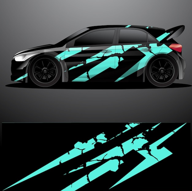 Rally auto sticker grafische wrap