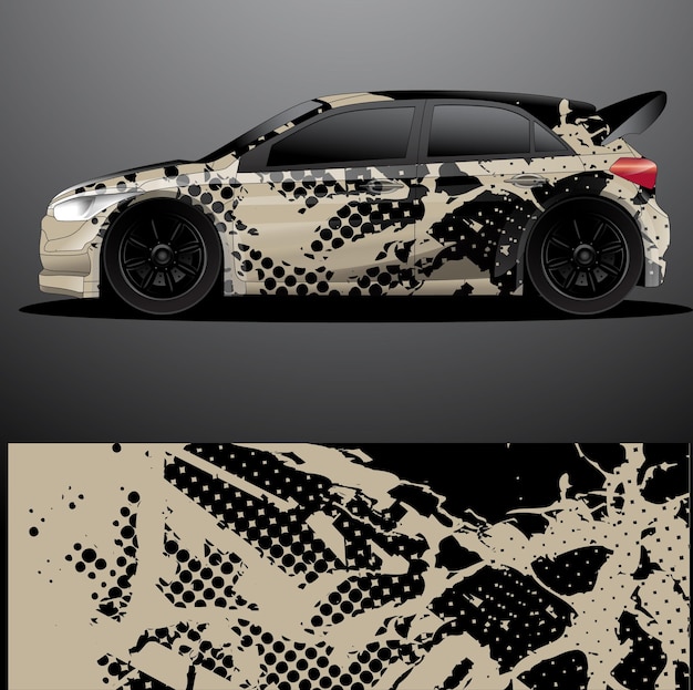 Rally car decal graphic wrap abstract background