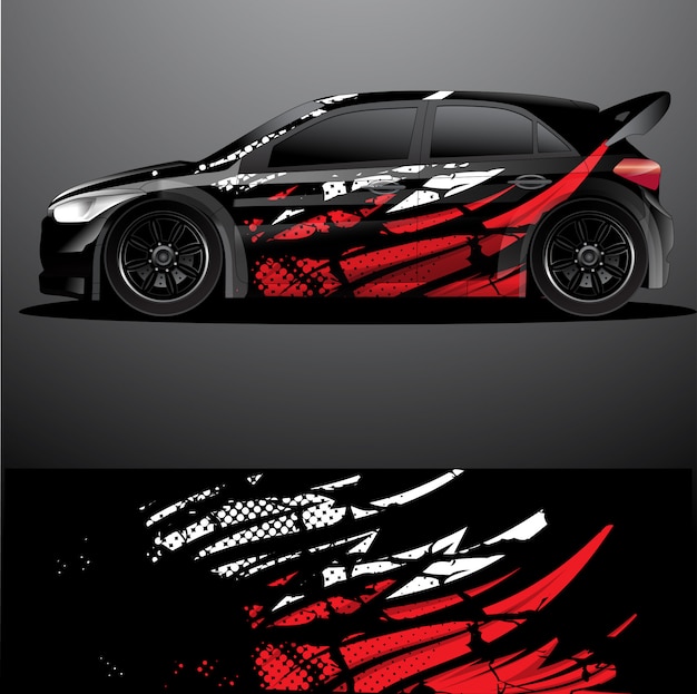 rally car decal graphic wrap