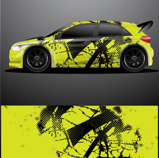 rally car decal graphic wrap  