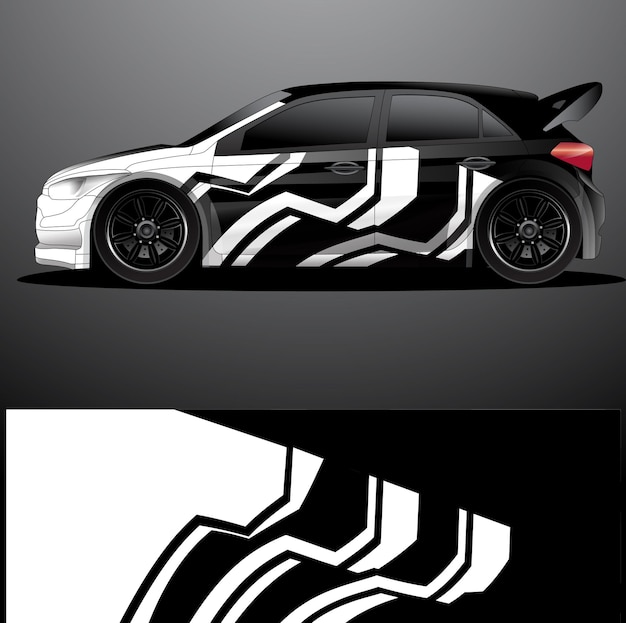 Rally car decal graphic wrap  