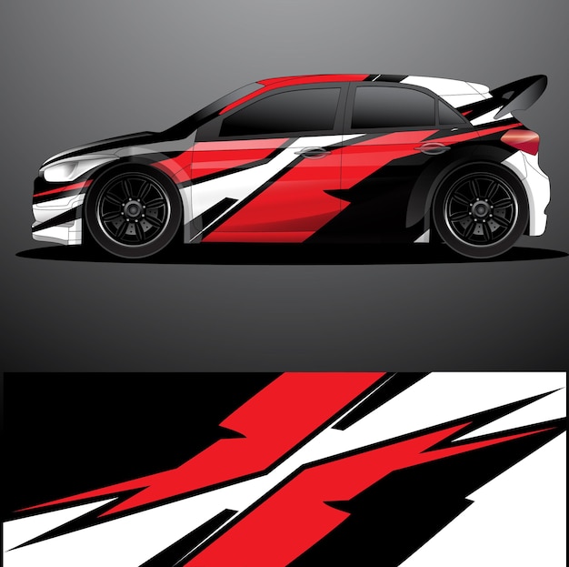 Rally car decal graphic wrap  