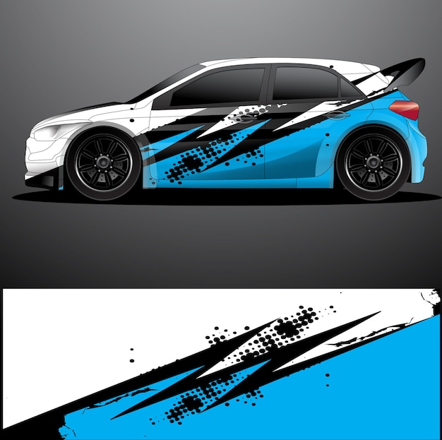 Rally car decal graphic wrap  