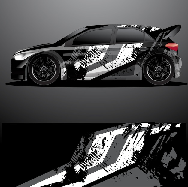 Rally car decal graphic wrap  