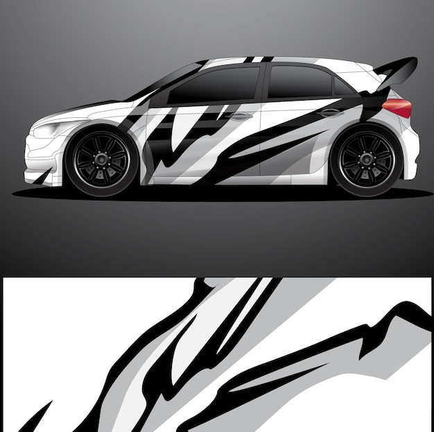 Rally car decal graphic wrap  