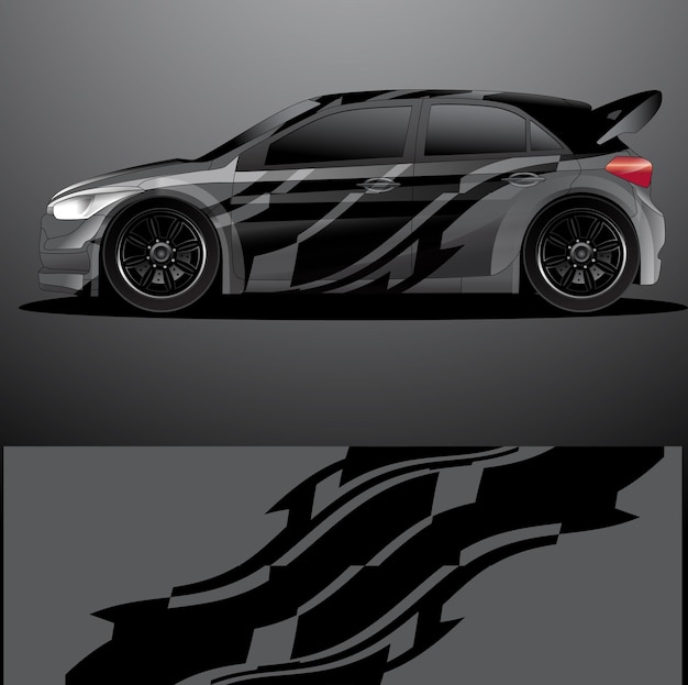 Rally car decal graphic wrap  