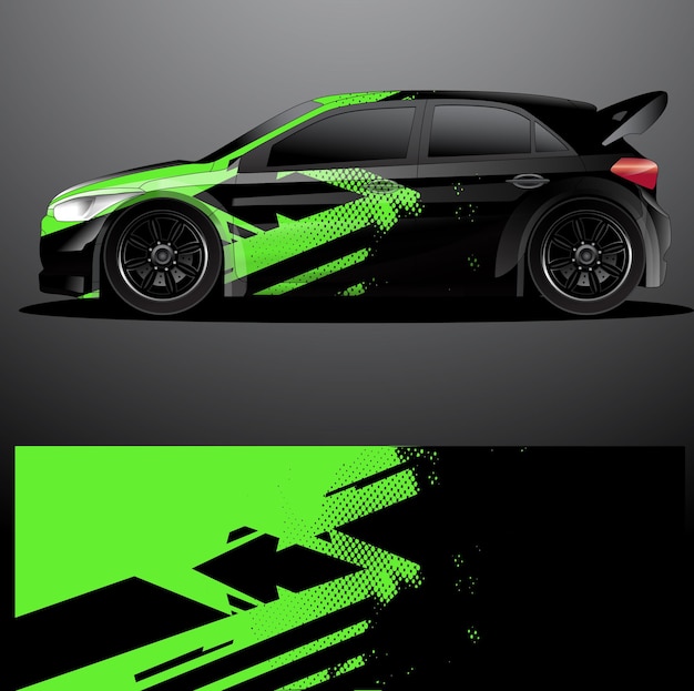 Rally car decal graphic wrap  