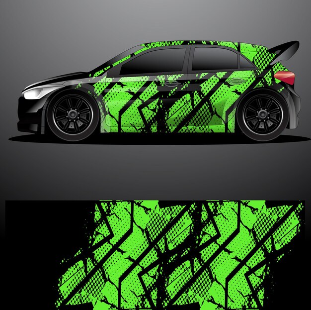 Rally car decal graphic wrap  