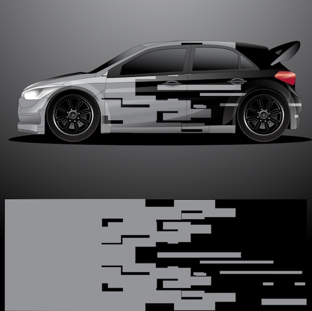 Rally car decal graphic wrap