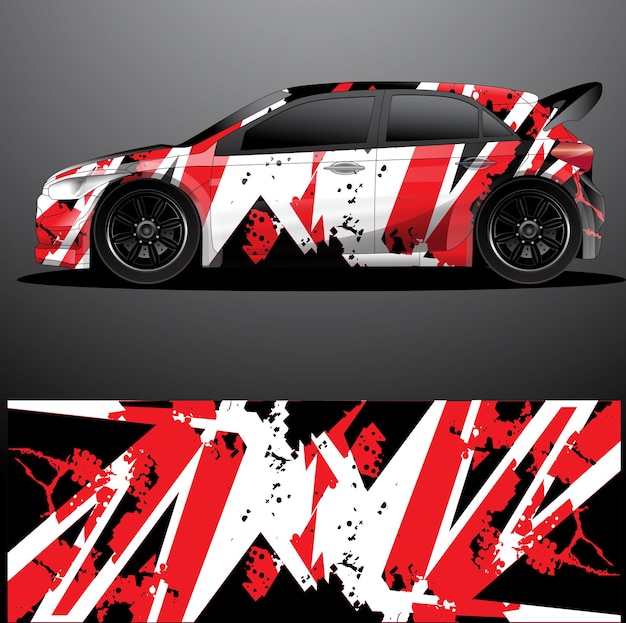 Rally car decal graphic wrap  