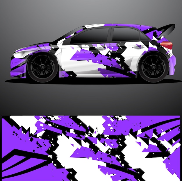 Rally car decal graphic wrap  