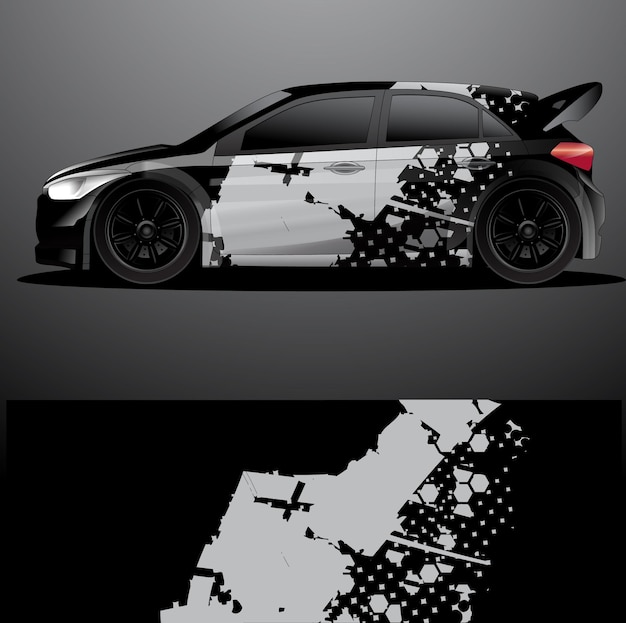 Rally car decal graphic wrap  