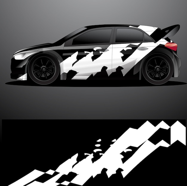 Rally car decal graphic wrap  