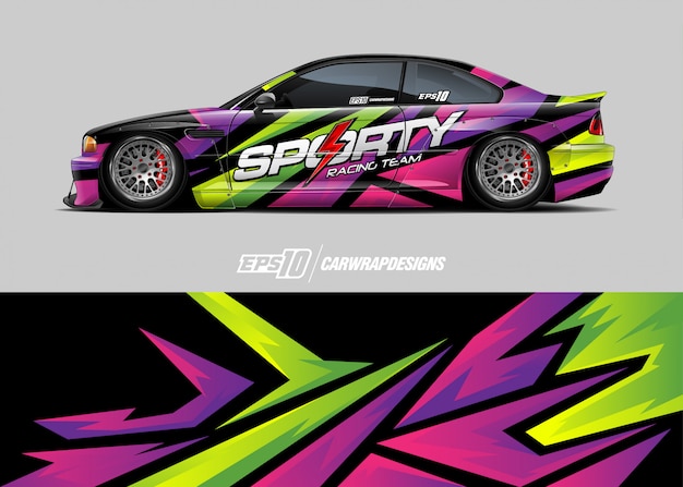 Rally car wrap design