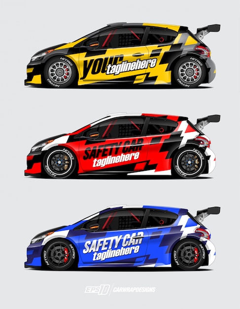 Rally car wrap set