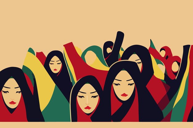 Manifestazione in iran di protesta contro le donne che indossano l'hijab