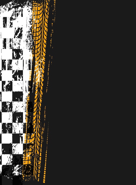 Vector rally sport achtergrond grunge race checker vlag