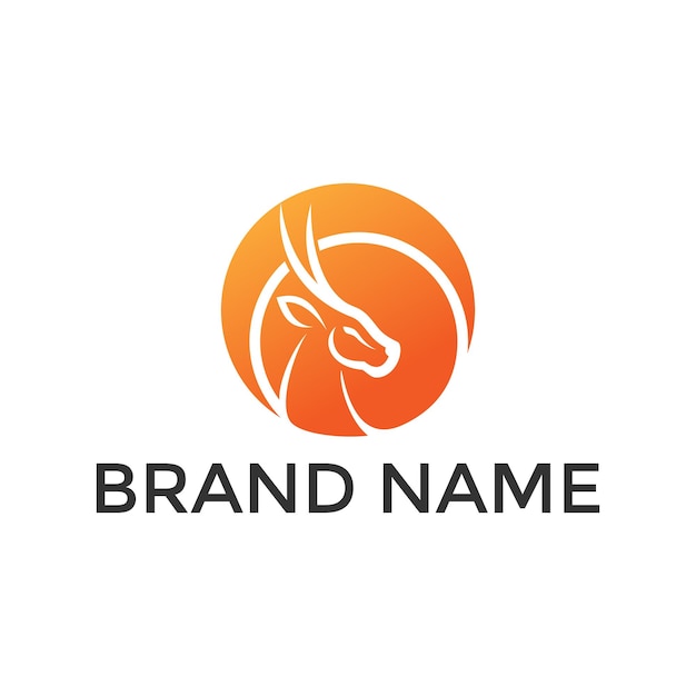 Ram hoofd logo ontwerp vector