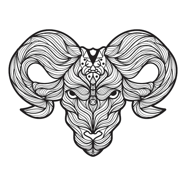 Ram mandala vectorillustratie