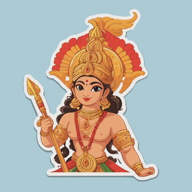 Ram navami cartoon vector