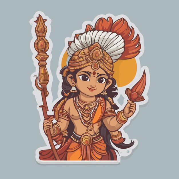 Vector ram navami cartoon vector