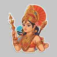 Vector ram navami cartoon vector