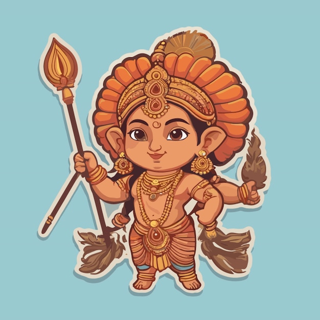 Vector ram navami cartoon vector