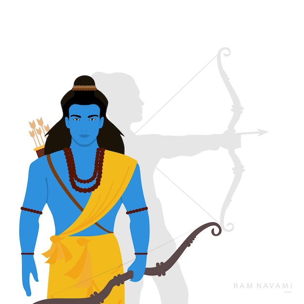 Ram Navami creatieve vectorgroet