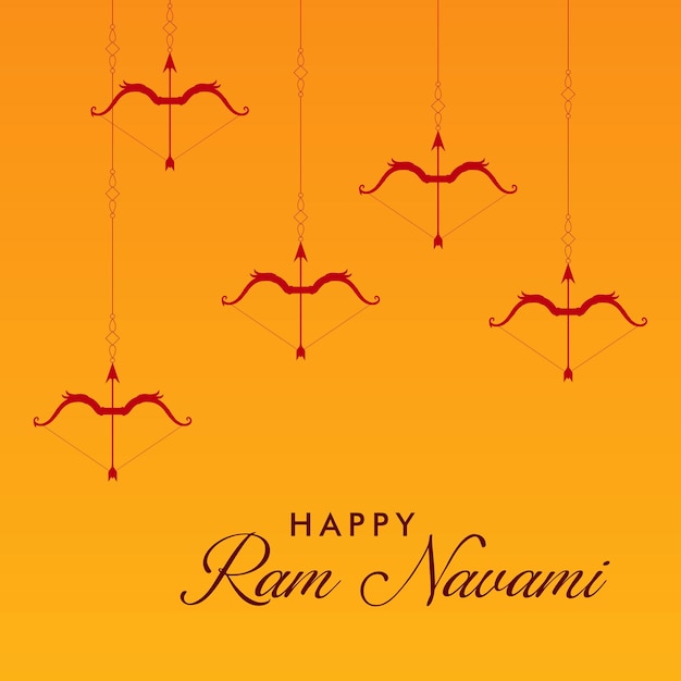Vector ram navami hanging arrow background