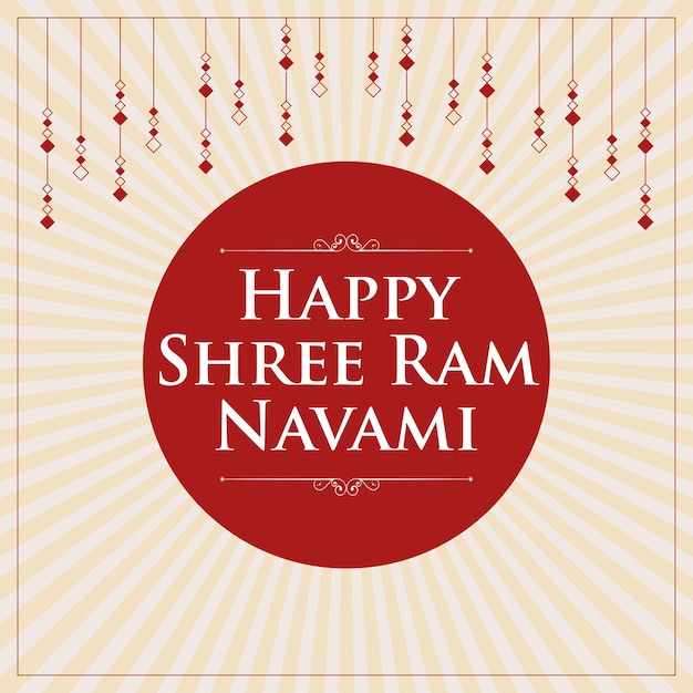 Vector ram navami a hindu festival celebrated of lord ram