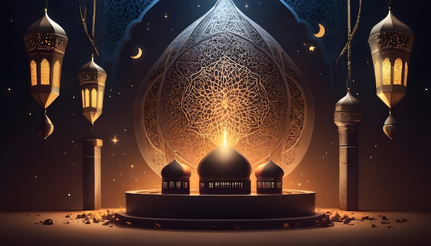 Ramada kareem eid mubarak illustrazione sfondi